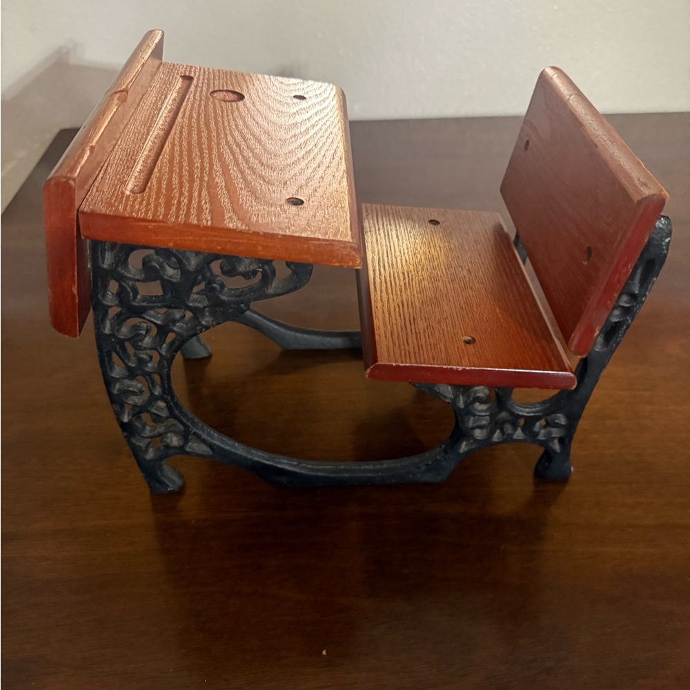 American Girl Doll School Desk with Red and Black Finish